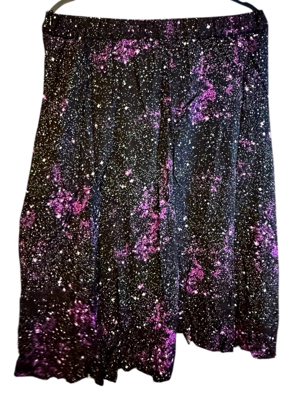 Tulip B Black Galaxy Science Circle Skirt Purple Stars Retro  Vintage Inspired